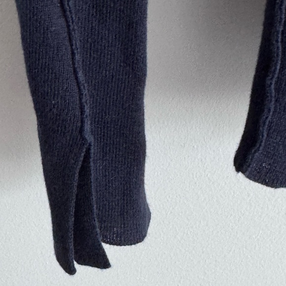 Inhabit Navy V-Neck Cotton LS Top - Picture 5 of 5